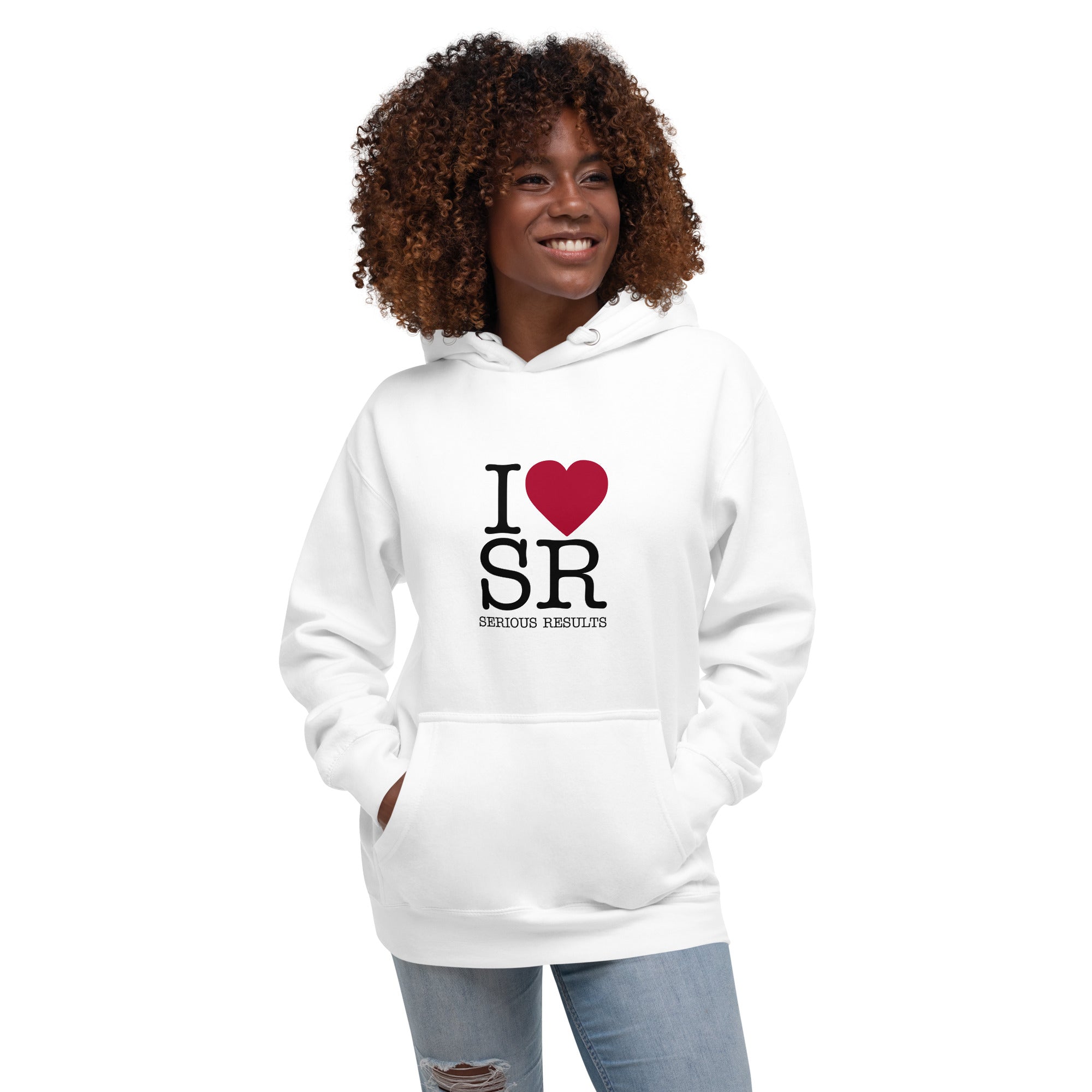 SR | White | I HEART SR Hoodie